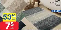 Rossy MAYA Soft bath mat offer