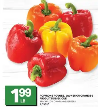 L'Intermarché POIVRONS ROUGES, JAUNES OU ORANGES | RED, YELLOW OR ORANGE PEPPERS offer