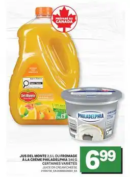 L'Intermarché JUS 2,5 L OU FROMAGE À LA CRÈME 340 G | JUICE OR CREAM CHEESE offer