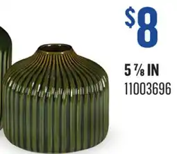 Canac Decorative Ceramic Vase Grooves Green offer