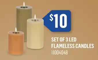 Canac Set of 3 LED Flameless Candles offer