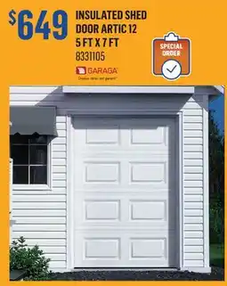 Canac Insulated Shed Door Artic 12 offer