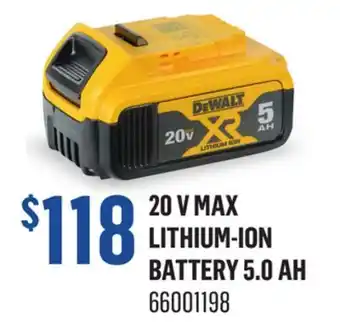 Canac 20 V MAX Lithium-Ion Battery 5.0 Ah offer