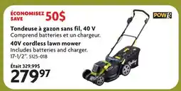 Home Hardware 40V cordless lawn mower offer