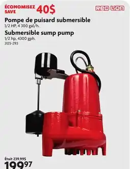 Home Hardware Submersible sump pump offer