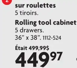 Home Hardware Rolling tool cabinet offer
