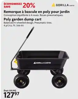 Home Hardware Poly garden dump cart offer