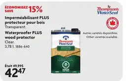 Home Hardware Waterproofer PLUS wood protector offer