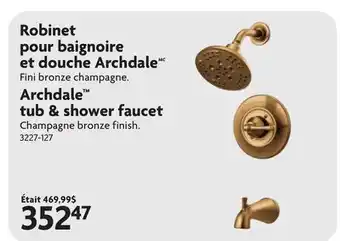 Home Hardware Archdale tub & shower faucet offer