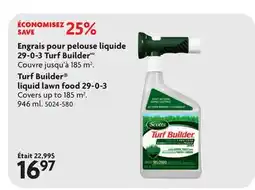 Home Hardware Turf Builder liquid lawn food 29-0-3 offer
