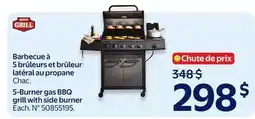 Walmart 5-Burner cas BRO grill with side burner offer