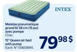 Walmart 15 Queen air bed with pump offer