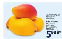 Walmart Baby mangoes Product of Colombia offer