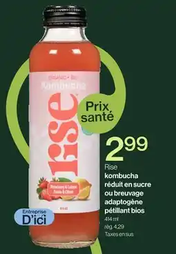 Avril Kombucha réduit en sucre ou breuvage adaptogène pétillant bios offer