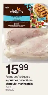 Avril suprêmes ou lanières de poulet mariné frais offer