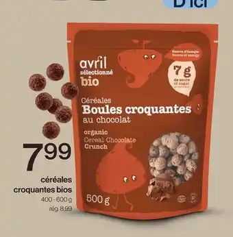 Avril Céréales croquantes bios offer