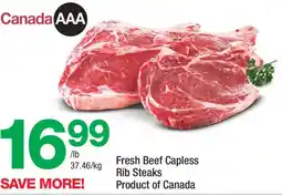 Highland Farms Fresh Beef Capless Rib Steaks offer
