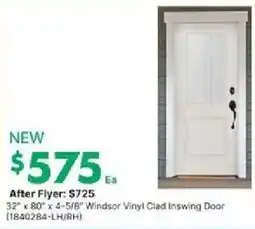 Kent 32" x 80" x 4-5/8" Windsor Vinyl Clad Inswing Door offer