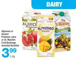 Highland Farms Alphonso or AlJuice Premium Juice or St. Maarten Fruit Beverage offer