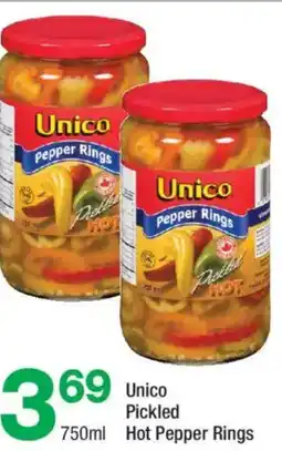 Highland Farms Unico pickled hot pepper rings offer