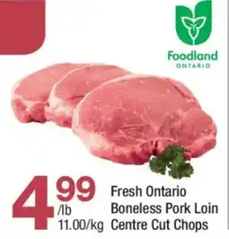Highland Farms Fresh ontario boneless pork loin centre cut chops offer