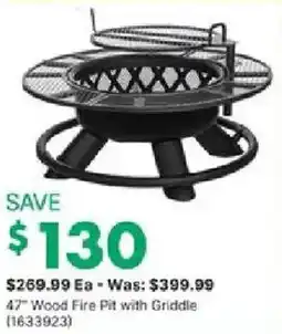 Kent 47" Wood Fire Pit with Griddle offer