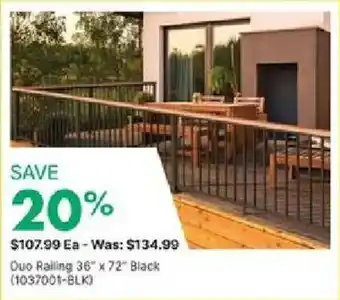Kent Duo Railing 36" x 72" Black offer