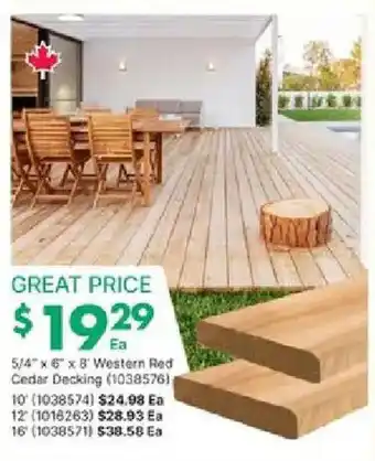 Kent Western red cedar decking offer