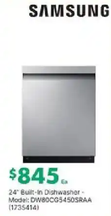 Kent Samsung 24" Built-In Dishwasher offer