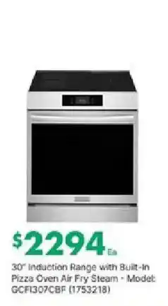 Kent Frigidaire 30" Induction Range with Built-In Pizza Oven Air Fry Steam offer