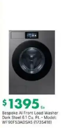 Kent Samsung Bespoke Ai Front Load Washer Dark Steel offer