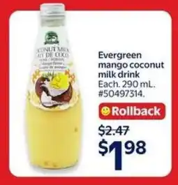 Walmart Evergreen Mango Coconut Milk Drink offer