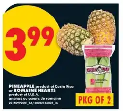 No Frills PINEAPPLE or ROMAINE HEARTS offer