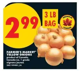 No Frills FARMER'S MARKET YELLOW ONIONS offer