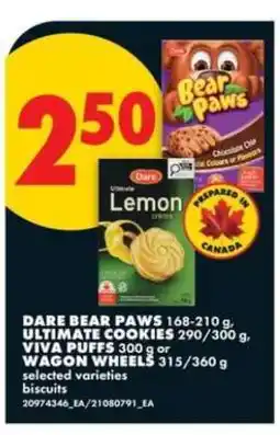 No Frills DARE BEAR PAWS, ULTIMATE COOKIES, VIVA PUFFS, WAGON WHEELS offer