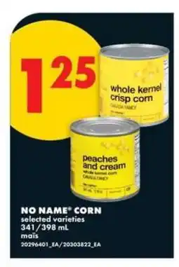 No Frills NO NAME CORN offer