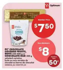No Frills PC Chocolate Covered Fruits, Nuts or Chocolate Bar offer
