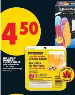 No Frills NO NAME NATURAL CHEESE SLICES offer
