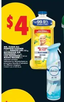 No Frills Mr. Clean All Purpose Cleaner, Febreze Air offer