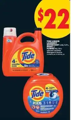No Frills Tide Liquid Laundry Detergent / Flings offer