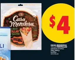 No Frills CASA MENDOSA 10 inch TORTILLAS offer