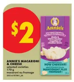 No Frills ANNIE’S MACARONI & CHEESE offer