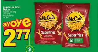 Super C POMMES DE TERRE McCAIN offer