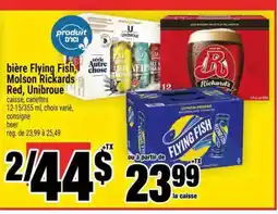Super C bière Flying Fish, Molson Rickards Red, Unibroue offer