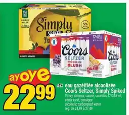 Super C Coors Seltzer, Simply Spiked offer