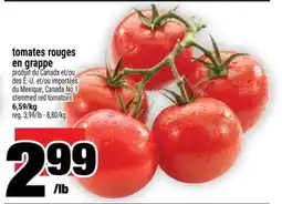 Super C TOMATES ROUGES EN GRAPPE offer