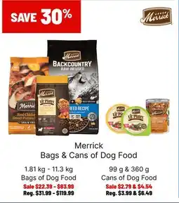 Ren’s Pets Depot Merrick Bags & Cans of Dog Food offer