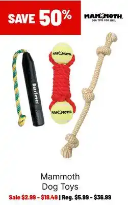 Ren’s Pets Depot Mammoth Dog Toys offer