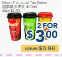 Oceans Fresh Food Market Meco Fruit Juice Tea Series offer