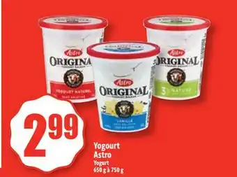 Bonanza Yogourt Astro offer